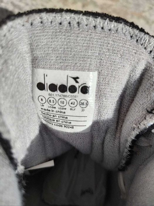 Adidași Diadora Mi Basket Used High - Noi/Nepurtaț + Cutie - Mărimea 42 (Piele Naturală)