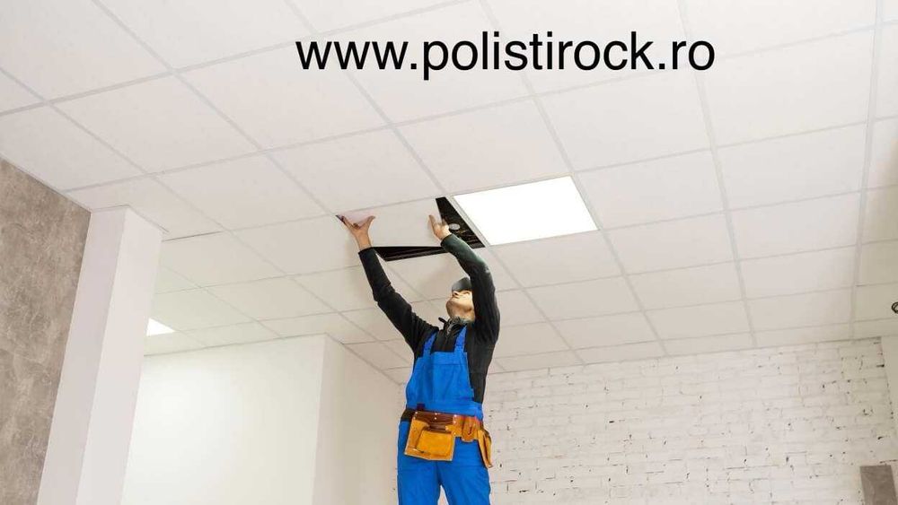 Tavan casetat KNAUF 60x60 cm – alb, modele diverse, pe stoc!