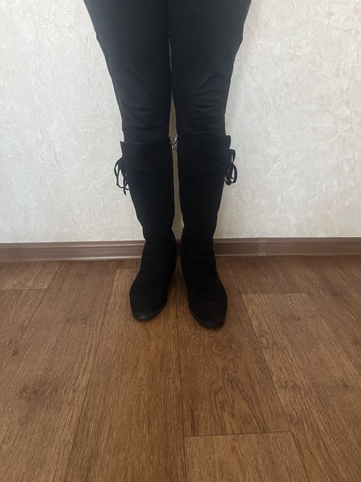 Продам сапоги замшевые