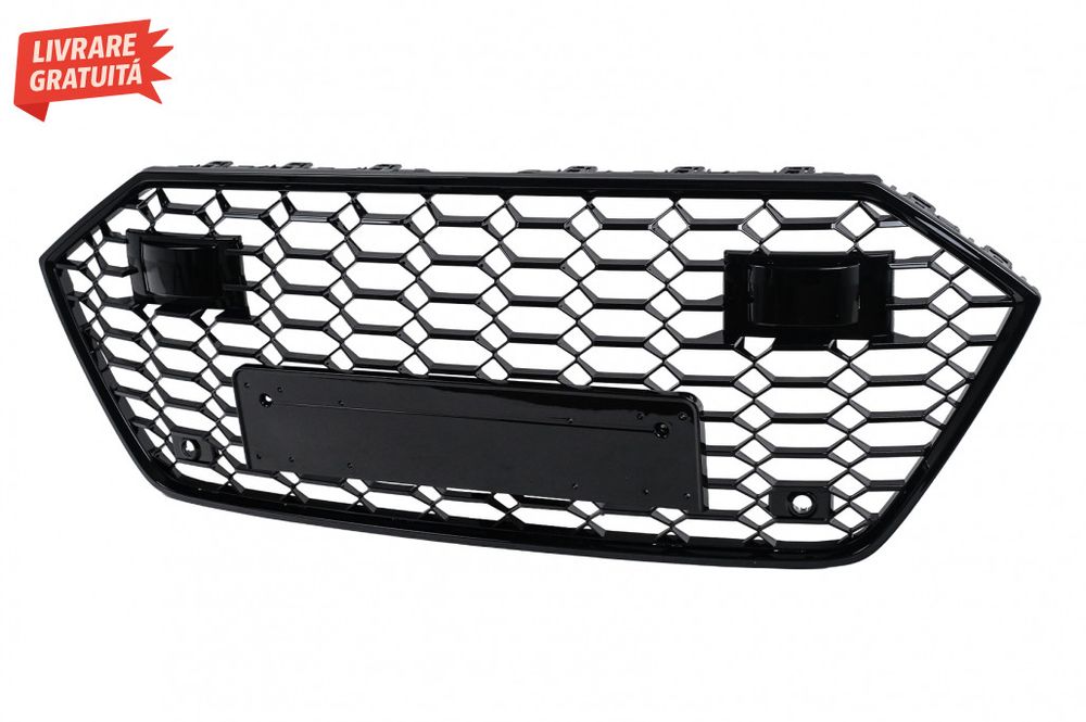 Grila Centrala Audi A7 4K (2018-) RS7 Design Negru Lucios