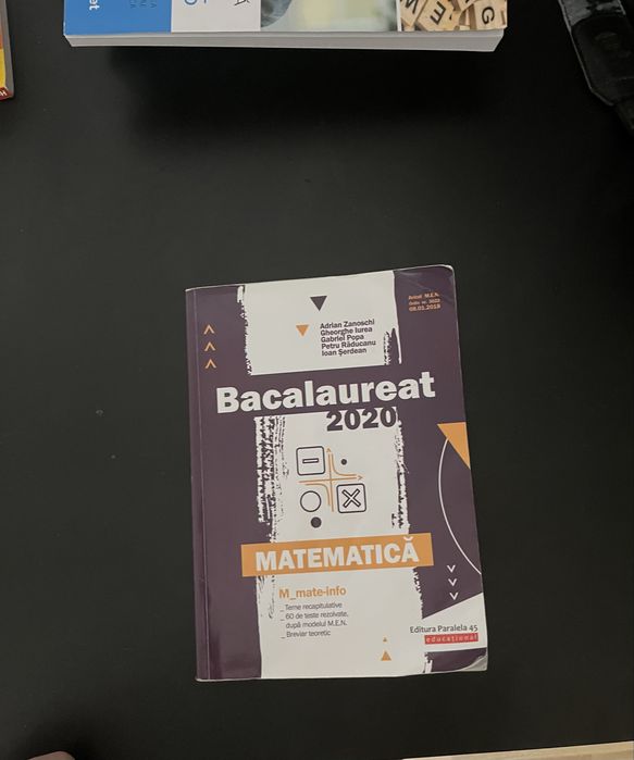 Carte bacalaureat matematica probleme 2020