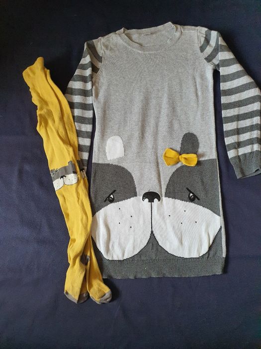 Рокля-пуловер Tu с чорапогащник 134 см.