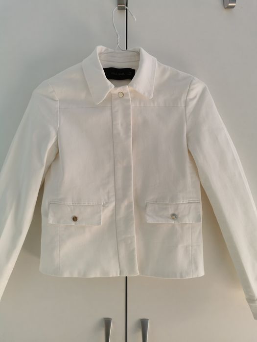 Бяло пролетно лятно яке Зара размер С