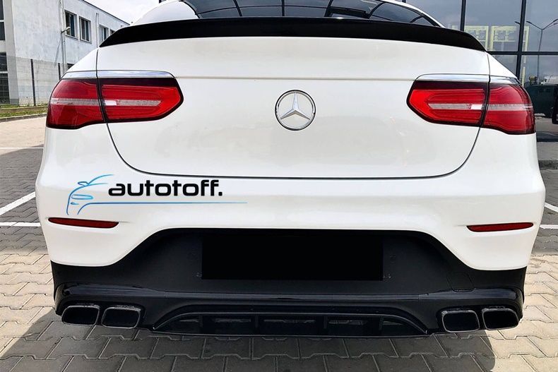 Difuzor bara spate GLC Coupe C253 compatibil cu Mercedes (15-22) GLC63 AMG Black Design