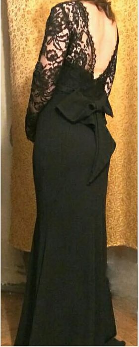 Rochie neagră tafta cu dantelă mărimea S