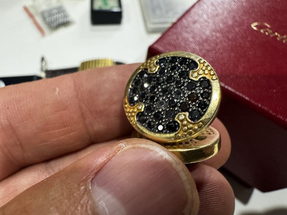 Обеци , 925, позлатени с 18к злато