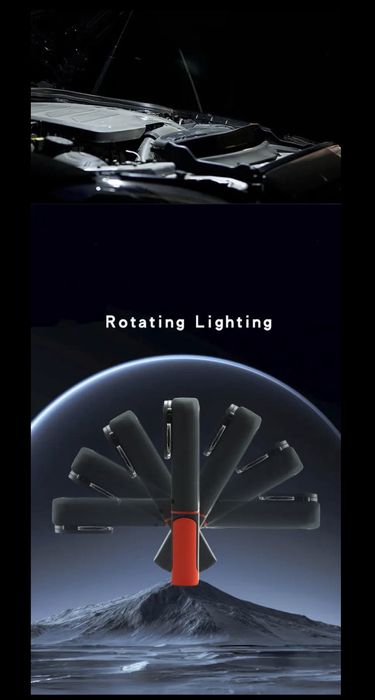 Мощна преносима магнитна COB LED лампа 360° 1200mAh до 8 часа работа