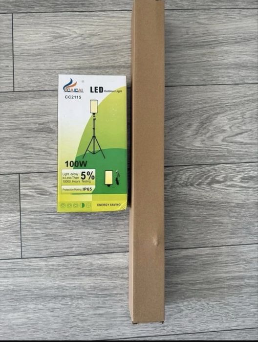Lampa led cu trepied pentru pescuit de noapte, 100w, IP 65