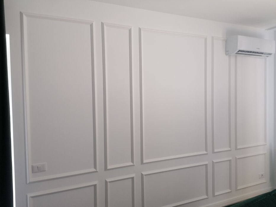 Plinta parchet duropolimer tăiată la 45 grade, cornisa, profile decora