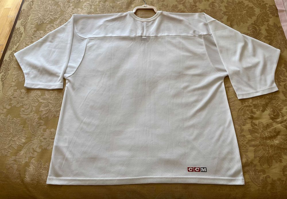 Tricou Antrenament Hochei CCM – Alb Mărimea XL (Senior)