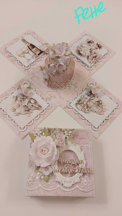 Ръчна експлодираща кутия за сватба, юбилей, бал, рожден ден