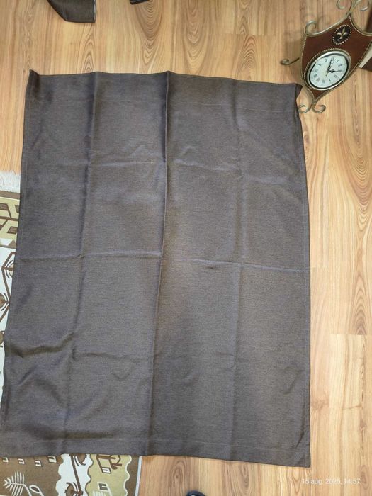 Draperii pe maro, material bun,stare excelenta , 19 buc/set