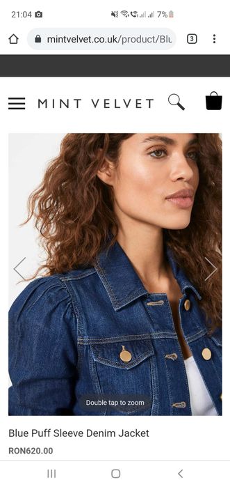Geaca denim originala Mint Velvet