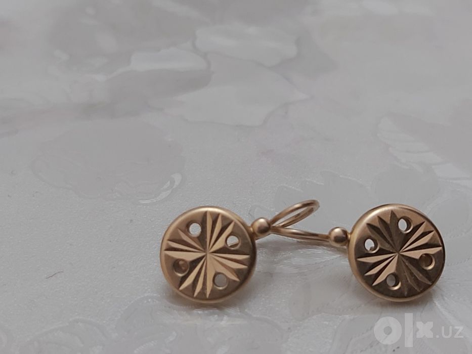 Золотые серьги 583 ей пробы