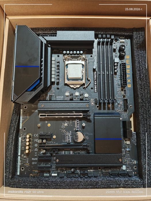 Дъно ASrock Z 590 Extreme+процесор i7 10700kf