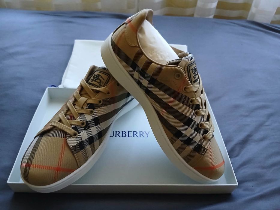 Burberry Textile Check Sneakers NEW
