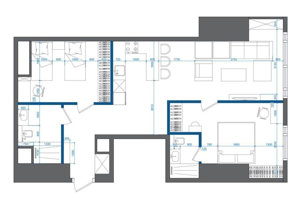 Продается 3х ком квартира, ЖК Nest One, ор-р: Ташкент Сити, 74,2м²