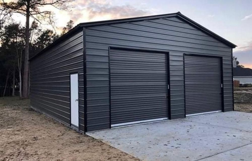 Garaje auto pe structura metalica