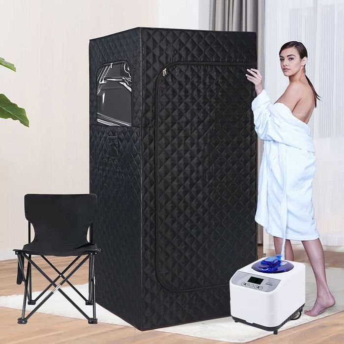 Преносима Сауна Парна Баня Домашна Сауна + Подарък Стол Домашно Спа