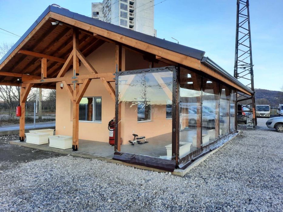 Ветроупорни завеси тенти PVC винил ветробрани прегради барбекю найлон