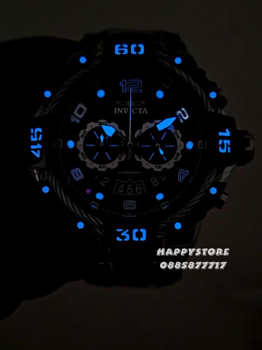 INVICTA Bolt Steel Silver/Black 55 mm, Инвикта нов ръчен часовник
