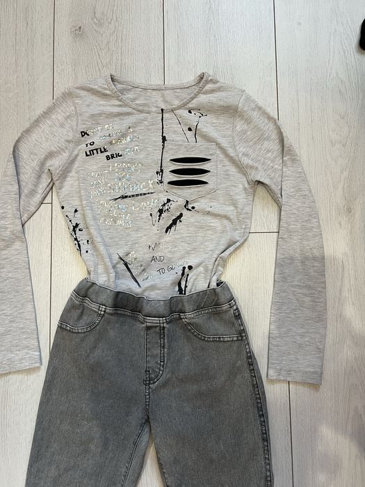 Сет за момиче в сиво