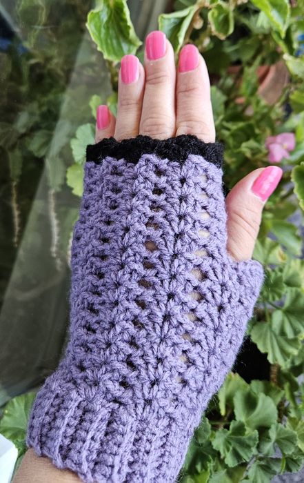 Ръкавици, плетени на една кука