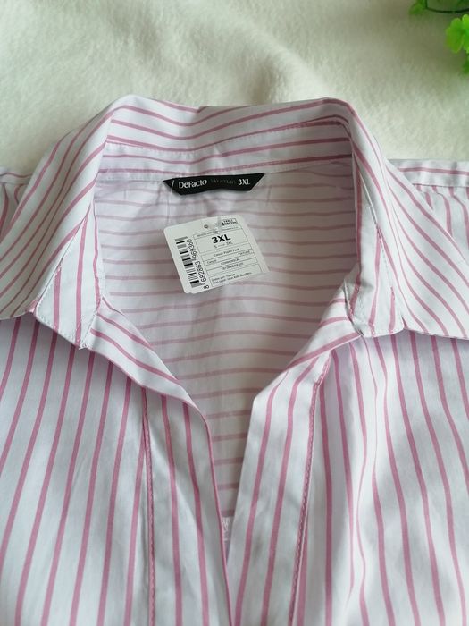 Лятна тънка дамска риза с къс ръкав голям размер 3xl De Facto