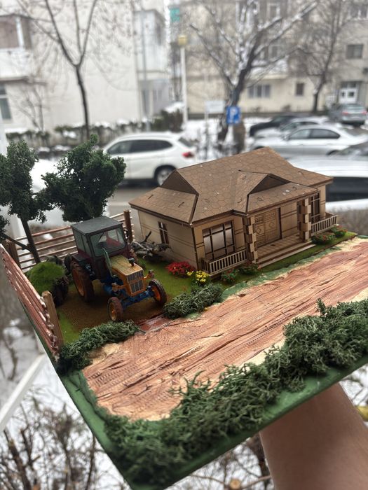 Dioramă rustică cu tractor Utb 650