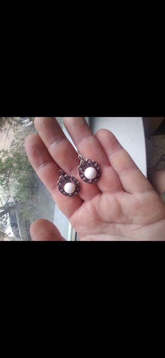 Продам серьги и кольцо серебро