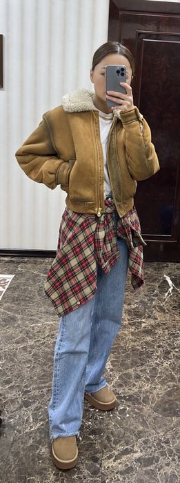 Дубленка MANGO теплая