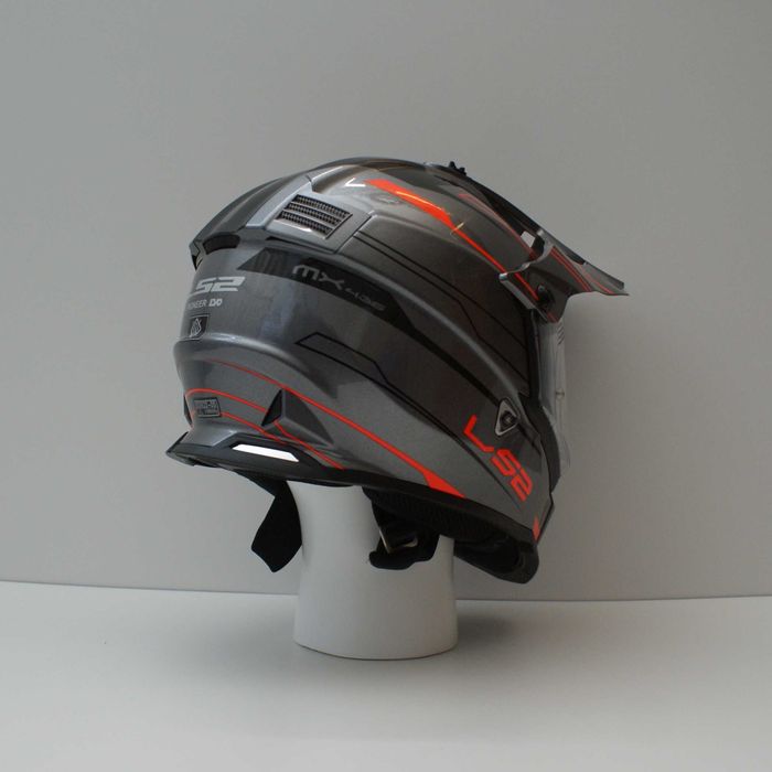 LS2 MX436 PIONEER EVO KNIGHT Titanium Orange размер M