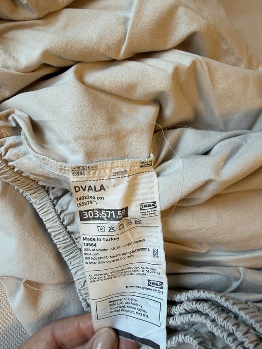 Lenjerie Ikea, husa pat 140/200, husa pilota 200/200, doau perne 50/60