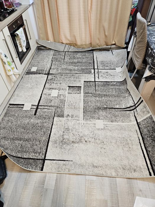Covor gri cu negru 200x300
