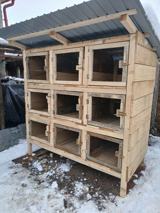 Cușcă de iepuri 9 boxe