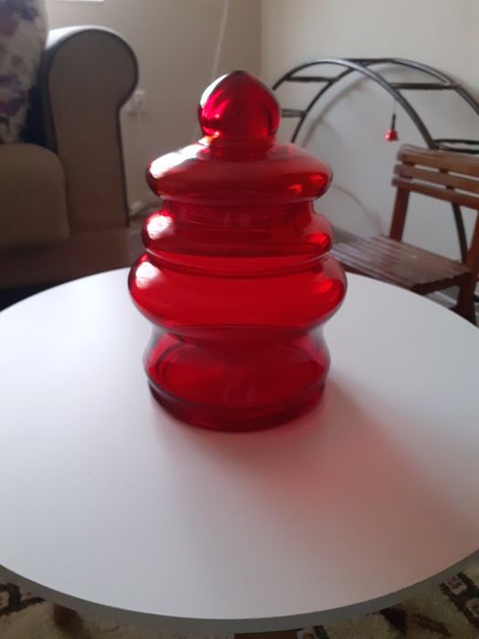 Морано Цветно стъкло буркан