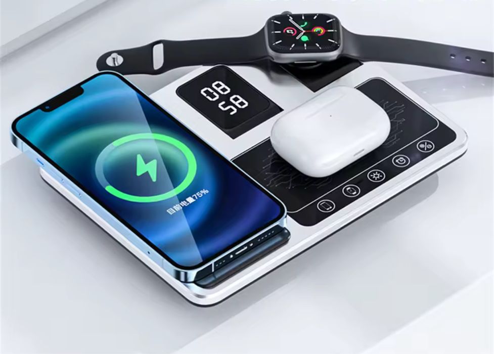 Suport Incarcator Wireless Telefon Ceas Casti Iphone Apple Watch