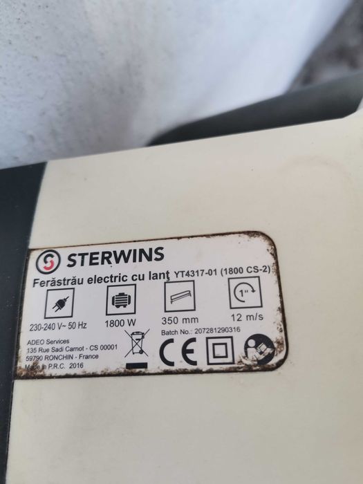 Vand Motoferastrau Electric Sterwins YT4317-01