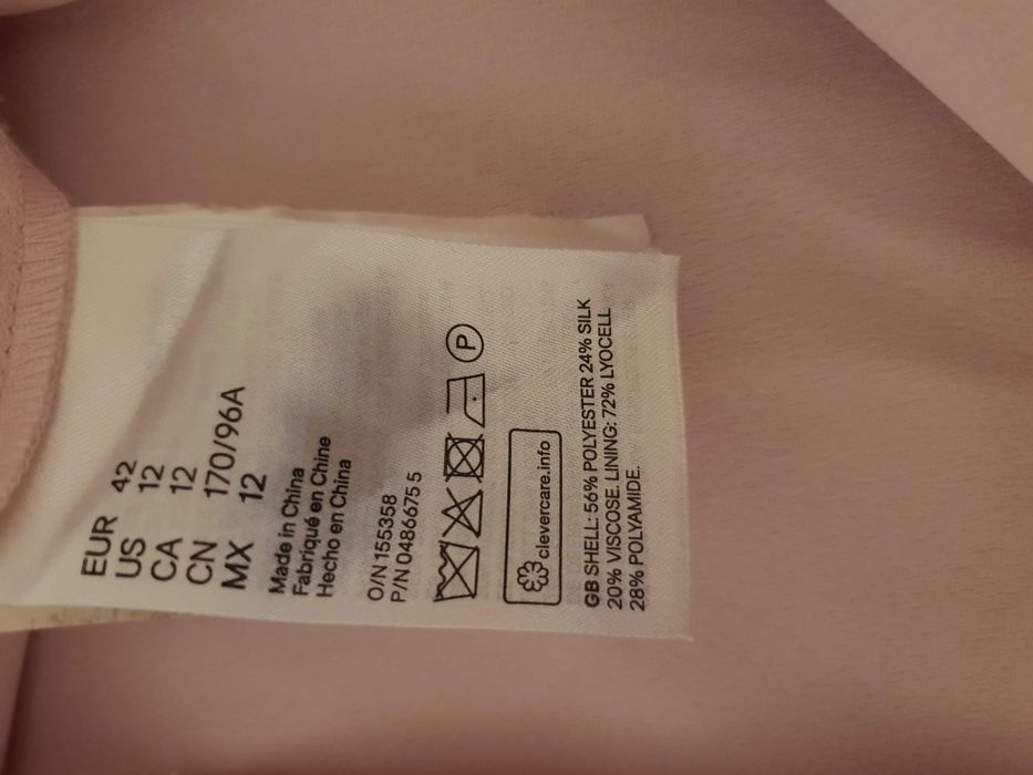 Rochie H&M premium cu matase naturale noua nr 42