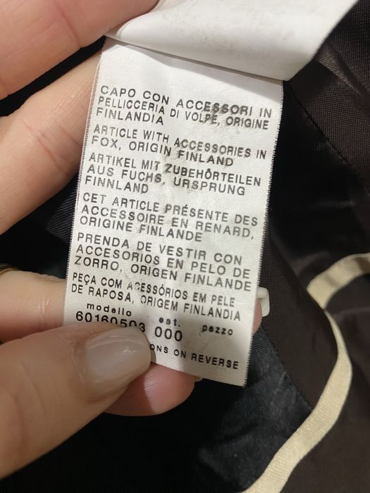 Вълнено палто Max Mara Studio с яка от лисица