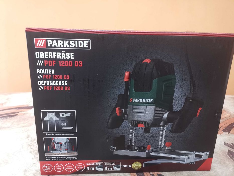 НОВА Parkside Оберфреза 1200W за дърво пластамас и метали  6бр.Фрези