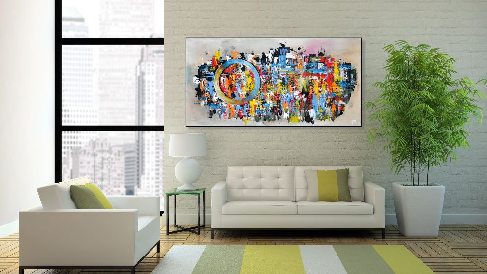 абстрактни картини ръчно рисувани с акрилни бои