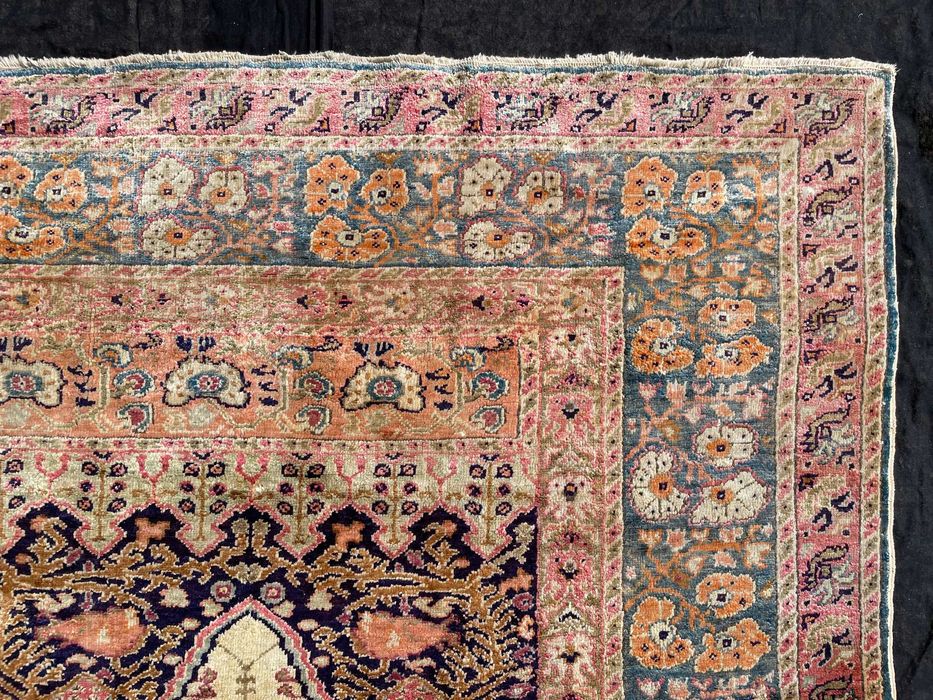 covor matase rugaciune turc Kayseri model Ghiordes mihrab  178 x 118cm