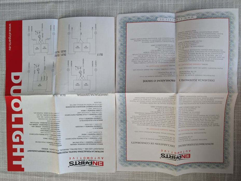 Фарове дневни / мъгла DRL/Fog LED универсални Duolight DL38  90mm нови