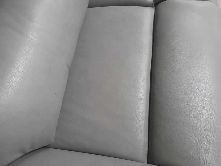 ПРОМОЦИЯ!!! Сив кожен комплект диван двойка и фотьойл G Plan