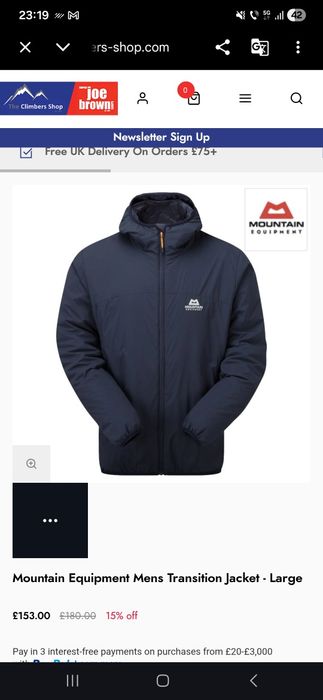 Geacă outdoor Mountain equipment XL de băieți