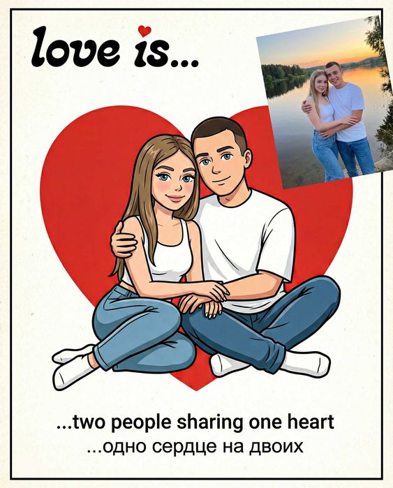 Открытка с ИИ для любимых