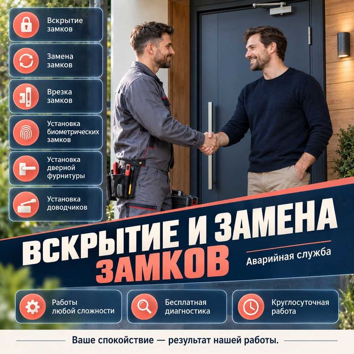 Вскрытие квартир•вскрытие гаражной двери•замена замков•накладной замок