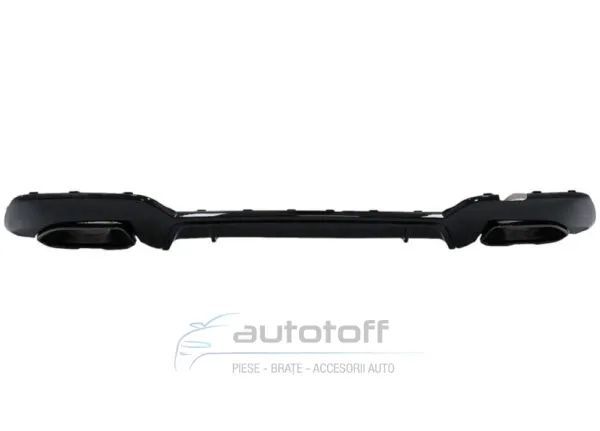 Pachet extensii exterior compatibil cu BMW Seria 3 G20 / G21 (2018+) cu difuzor si ornamente evacuare M340i Design Negru Lucios