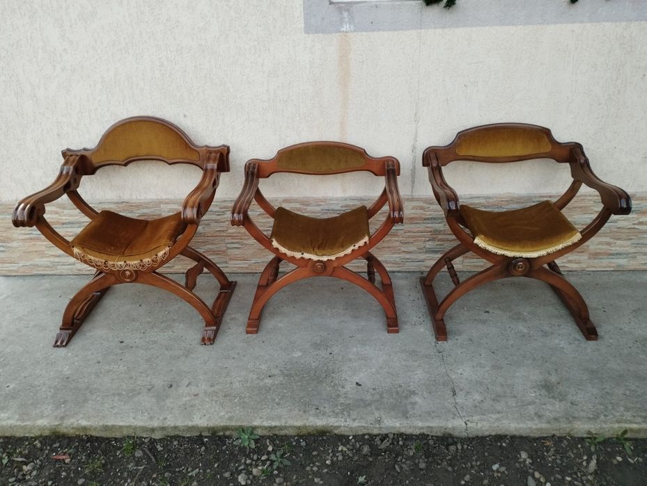 Scaune vintage lemn masiv